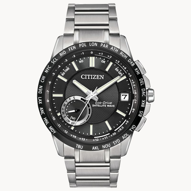 Satellite Wave World Time GPS Men s Steel CC3005 85E Watch CITIZEN
